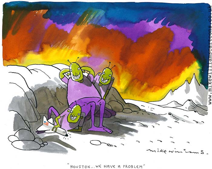 Houston, We Have a Problem cartoon by Mike Williams